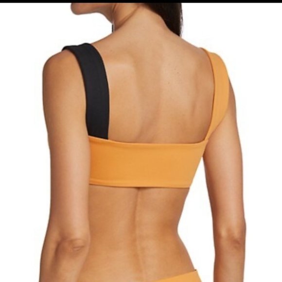 NWT WeWoreWhat active colorblock sports bra top tan and black - Picture 4 of 7